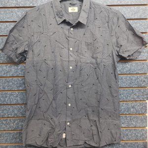 Marine Layer Men Diver Button Down Short Sleeve L
